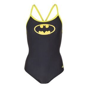 Batman Womens/Ladies Sprintback One Piece Bathing Suit / Black